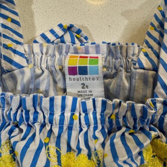 Healthtex Toddler Girl 2T Striped Tank Blouse 100% Cotton - Picture 4 of 4